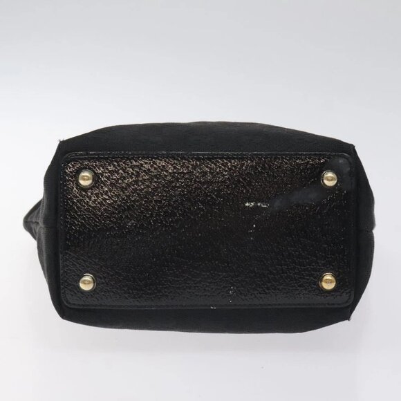 GUCCI GG Canvas Tote Bag Black Gold - Picture 4 of 15